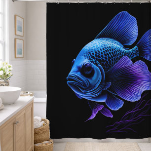 Painting Purple and Blue Fish
