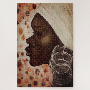 Painting Puzzle African Beauty Pretty Woman