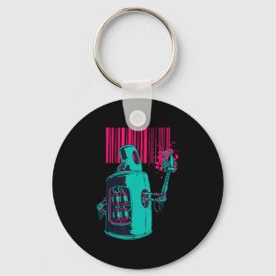 Painting   Robot Spray Painting Grafi Bar Code Keychain