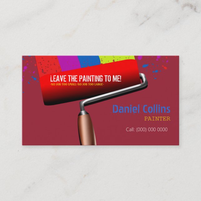 Painting Roller Painter Business Card (Front)