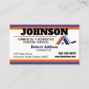 Painting Services Commercial and Residential Business Card