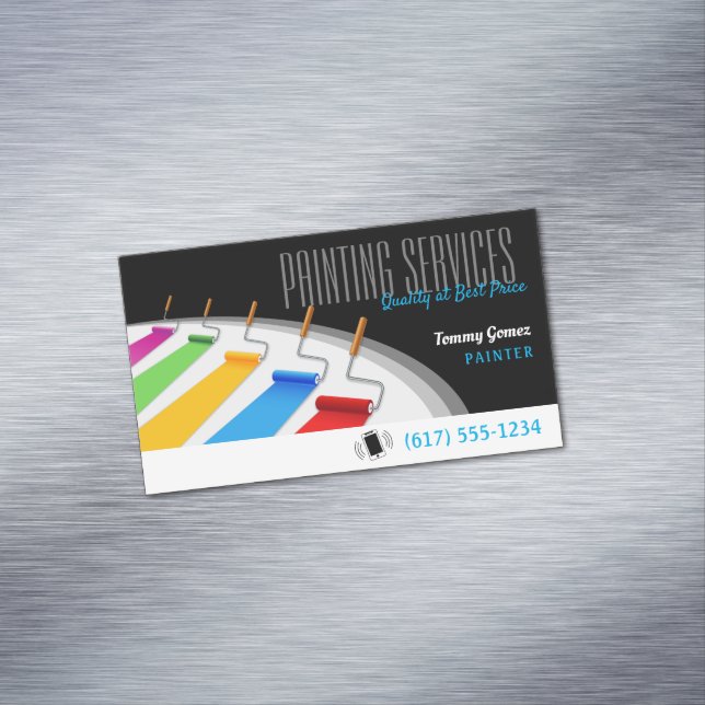 Painting Services | Paint Rollers Magnetic Business Card (In Situ)