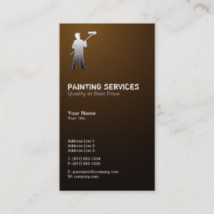 Painting Services Painters Brown Business Card