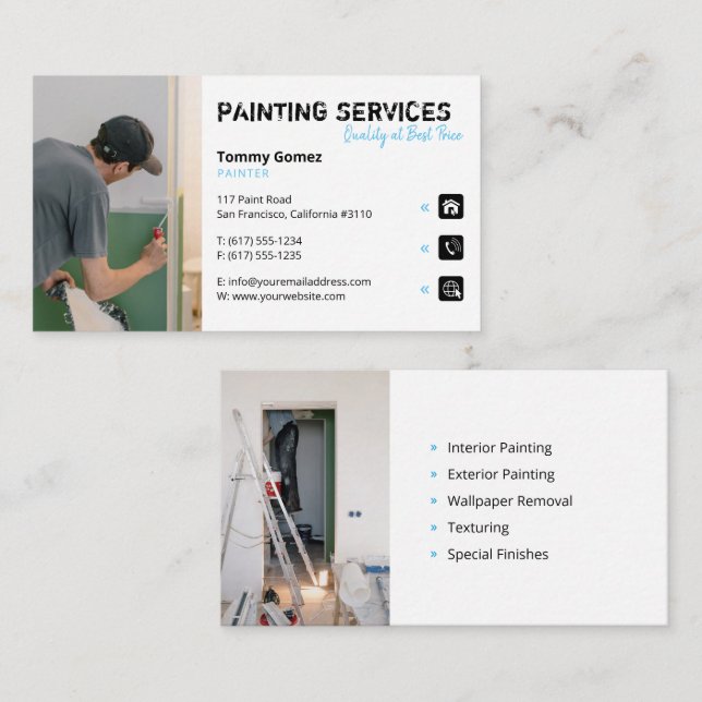 Painting Services | Painters Business Card (Front/Back)