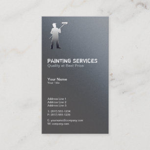 Painting Services   Painters Silver Business Card