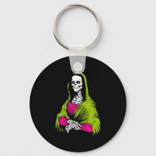 Painting   Skeleton Leonardo Da Vinci Famous Paint Keychain