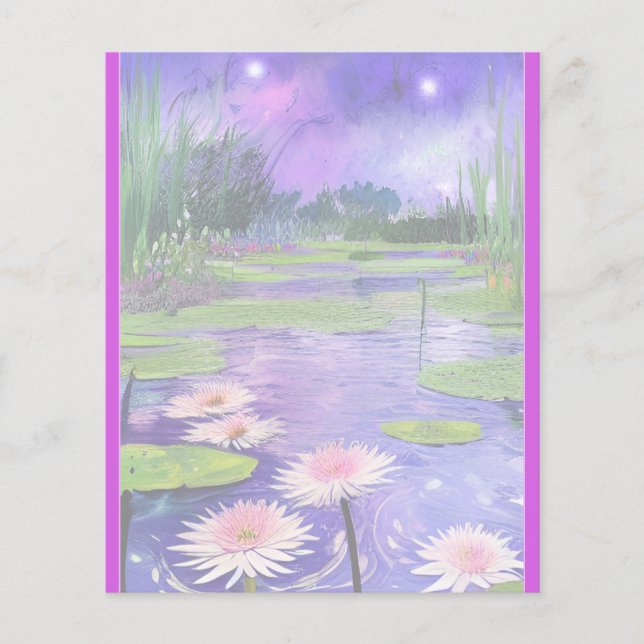 Painting Starry night at the Pond  (Front)