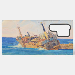 Painting style image of Edro III shipwreck Paphos  Samsung Galaxy Case