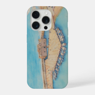 Painting style image of Paphos Castle and harbour iPhone 15 Pro Case