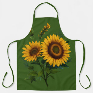 Painting Sunflower Any Colour Background Apron