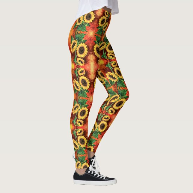 Painting Sunflowers Leggings (Right)
