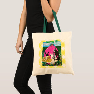 Painting the GIANT EGG Tote Bag