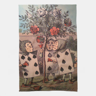 Painting the Roses Red 2 Kitchen Towel