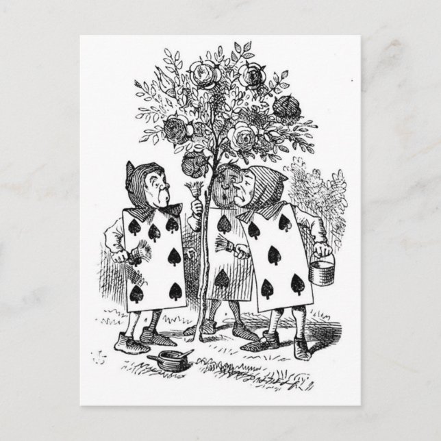 Painting The Roses Red Postcard (Front)