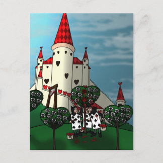 Painting the Roses Red Postcard