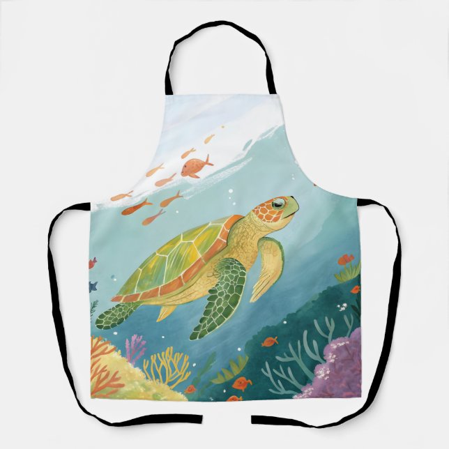 Painting Turtle Apron (Front)