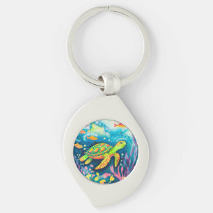 Painting Turtle Keychain