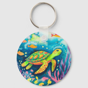 Painting Turtle Keychain