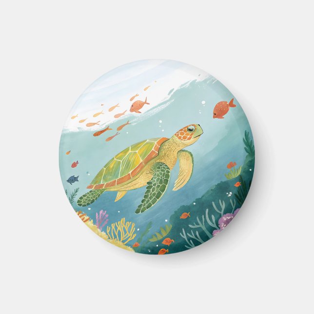 Painting Turtle Magnet (Front)