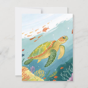 Painting Turtle Postcard