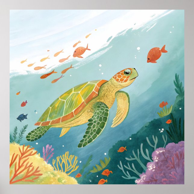 Painting Turtle Poster (Front)