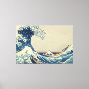 Painting waves Premium Wrapped Canvas (Gloss)