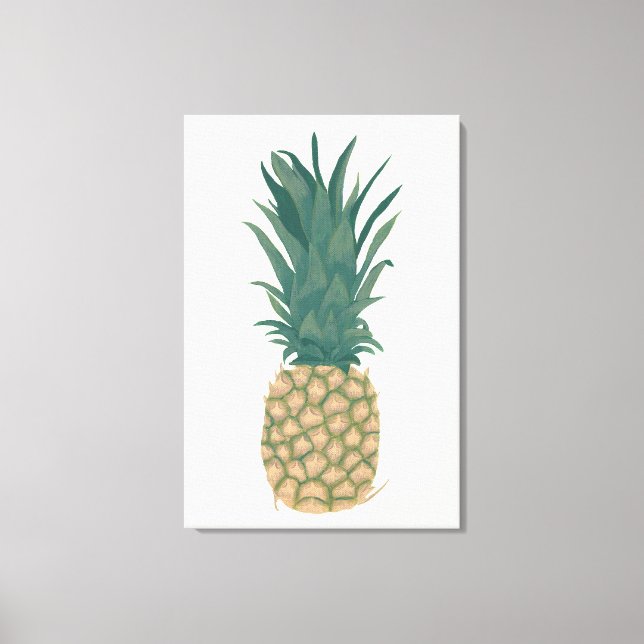 Painting Whole Ripe Pineapple Wrapped Canvas (Front)