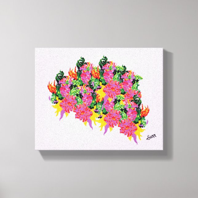 Painting : Wildflowers  Canvas Print (Front)