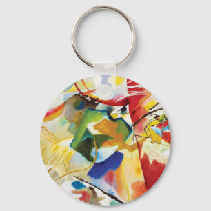 Painting with Green Centre by Wassily Kandinsky Keychain
