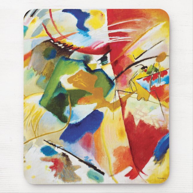 Painting with Green Centre by Wassily Kandinsky Mouse Pad (Front)