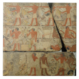 Paintings from the Tomb of Metjetji, from Saqqara, Tile