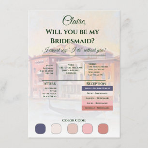 Paintings of Venice Bridesmaid Proposal Photo Card