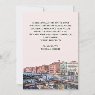 Paintings of Venice, Italy Wedding Announcements