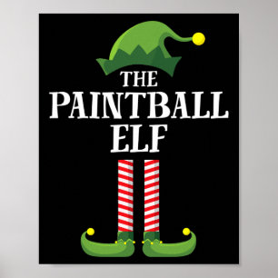 Paintll Elf Matching Family Group Christmas Party  Poster