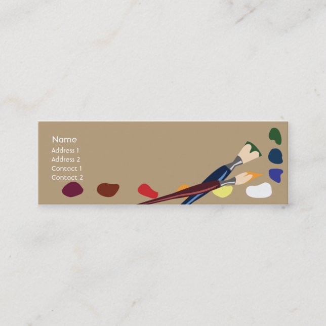 Paints - Skinny Mini Business Card (Front)