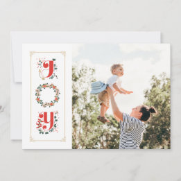 Painy Greenery Famille Photo Joyeuses Carte Vacanc
