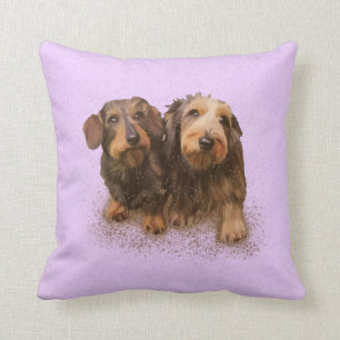“Pair O’Doxical Puppies” Throw Pillow