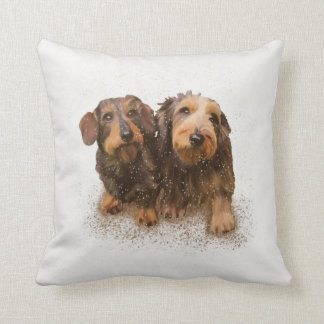 “Pair O’Doxical Puppies” Throw Pillow
