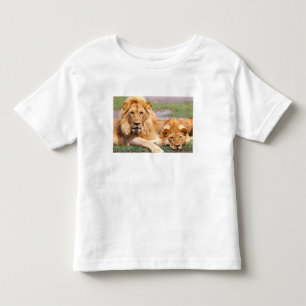 Pair of African Lions, Panthera leo, Tanzania Toddler T-shirt