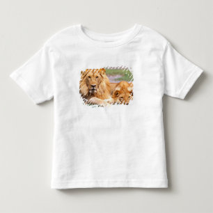 Pair of African Lions, Panthera leo, Tanzania Toddler T-shirt