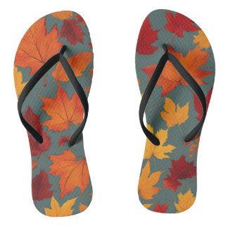 Pair of “Autumn Whispers”  Flip Flops