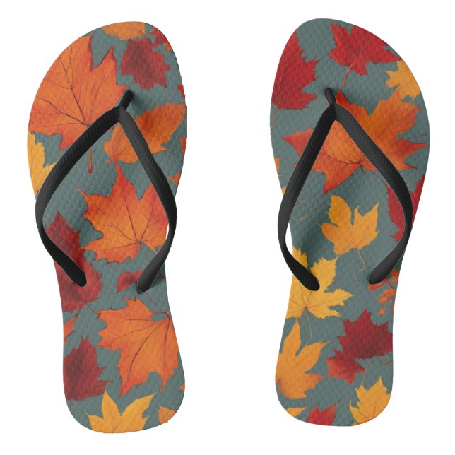 Pair of “Autumn Whispers”  Flip Flops (Footbed)