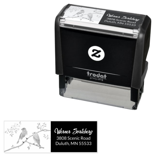 Pair of Bluebirds Self-Ink Stamp (In Situ)