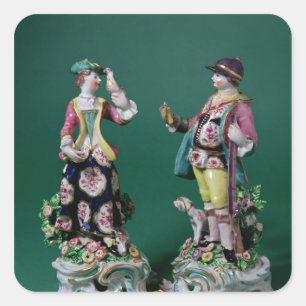 Pair of Bow figures of a Sportsman Square Sticker