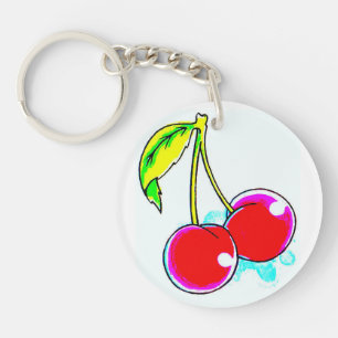 pair of cherries keychain