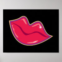 Pair of Cherry Red Lips