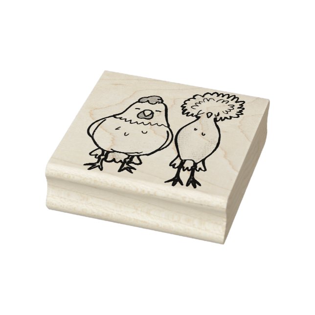 Pair of Chickens Stamp (Stamp)