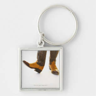 Pair of cowboy shoes keychain