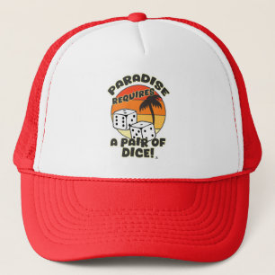 Pair Of Dice Funny Board Gamer Slogan Trucker Hat