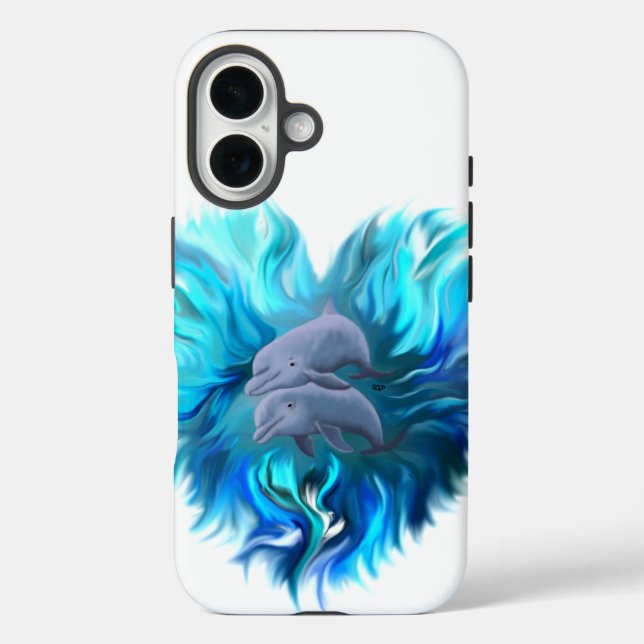 Pair of Dolphins Case-Mate iPhone Case (Back)